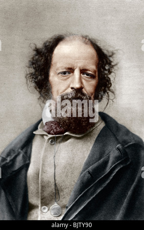 Alfred Tennyson signore, poeta laureato del Regno Unito, c1867.Artista: Londra stereoscopia fotografica & Co Foto Stock