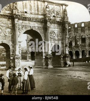 Arco di Costantino, Roma, Italia.Artista: Underwood & Underwood Foto Stock