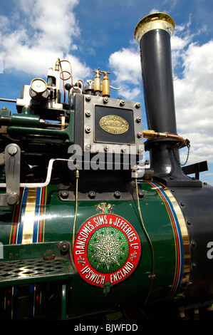Un Ransomes, Sims e Jeffersons di Ipswich motori a trazione a vapore Foto Stock