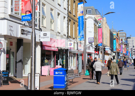 Southend on sea town center high street essex England Regno unito Gb Foto Stock