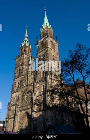 Lorenz Kirche (Chiesa di San Lorenzo), Norimberga, Germania Foto Stock