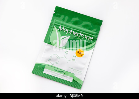 5g Mephedrone pacchetto. 4-methylephedrone 99,8% puro Foto Stock