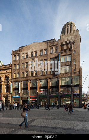 Koruna Palace, 1 Piazza Venceslao, Praga, Repubblica Ceca Foto Stock