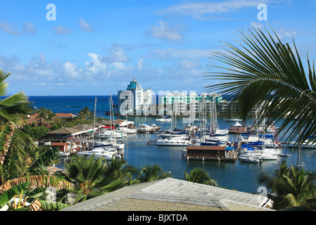 Oyster Pond Yacht Harbor St.Maarten. Caraibi Foto Stock