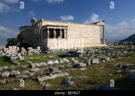 Il tempio di Erechtheion, Atene, Grecia Foto Stock