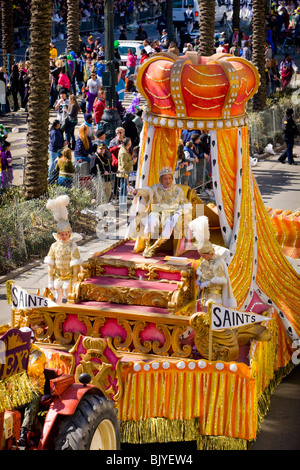 Re di Rex parade, Mardi Gras 2010, New Orleans, Louisiana Foto Stock
