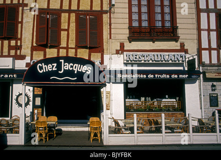 Chez Jacques ristorante, ristorante francese, francese alimenti e bevande, cibo francese, alimenti e bevande, ristorante, Paesi Baschi francesi, Bayonne, Francia Foto Stock