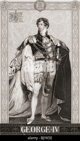 George IV, George Augustus Frederick 1762 - 1830. Re di Hannover e del Regno Unito di Gran Bretagna e Irlanda Foto Stock