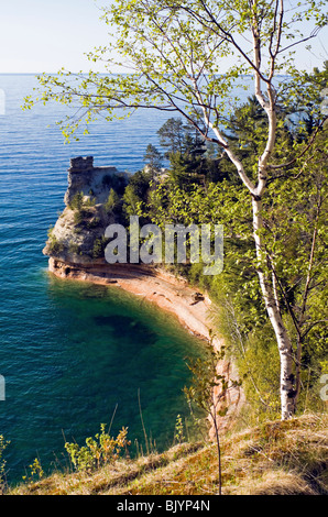 Miner's Castle - Pictured Rocks National Lakeshore Foto Stock