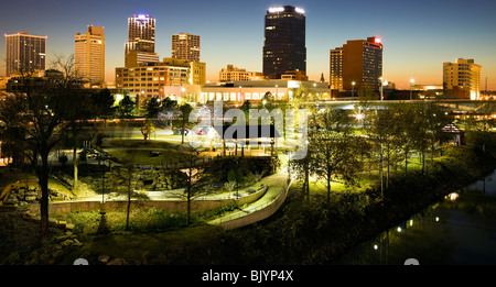 Notte in Little Rock Arkansas Foto Stock