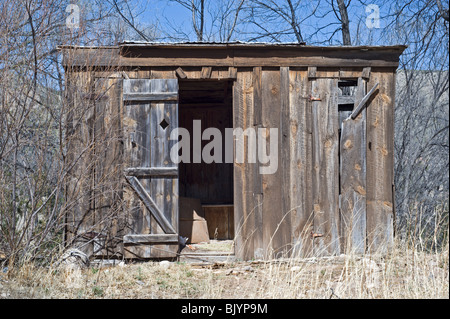 "Billy the Kid' può essere alleviato se stesso in questo vecchio fuori casa trovati in Lincoln, Nuovo Messico. Foto Stock