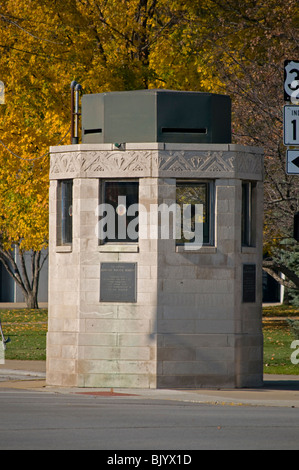 Gosen stand di polizia sulla Lincoln Highway in Gosen, Indiana Foto Stock