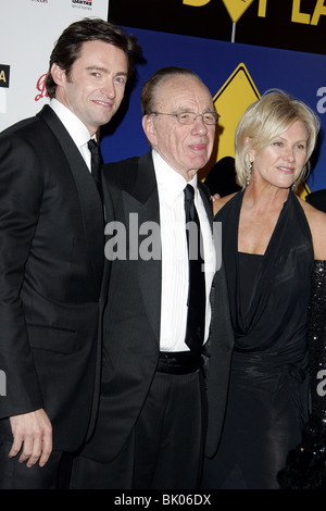 HUGH JACKMAN Rupert Murdoch & DEBORRA-LEE FURNESS G'Day LA PENFOLDS GALA ICONA DI HOLLYWOOD PALLADIUM DI LOS ANGELES USA 14 Gennaio Foto Stock