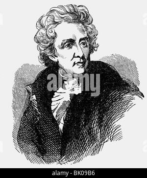 Jackson, Andrew J., 15.3.1767 - 8.6.1845, generale e politico americano (Dem.), 7th Presidente degli Stati Uniti 4.3.1829 - 4.3.1837, ritratto, incisione del legno, 19th secolo, , Foto Stock