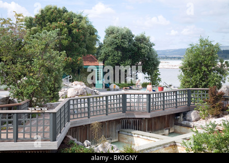 Spa polinesiana offre una variata selezione di piatti caldi bagni minerali e spa therapy opzioni in Rotorua Nuova Zelanda Foto Stock