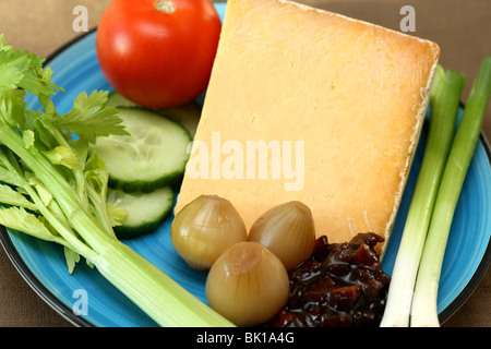 Formaggio Cheshire Plowmans piastra di pranzo Foto Stock