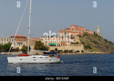 Portoferraio ( Isola d'Elba. L'Italia), fortificazioni dal periodo dei medici 'Forte Stella" (anno 1549) Foto Stock