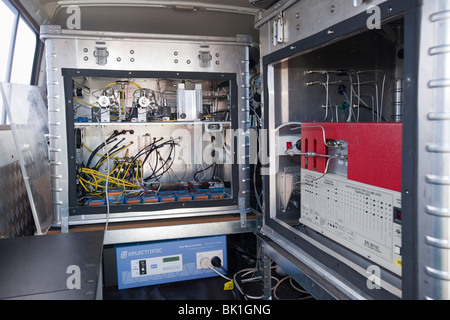 Un esperimento scientifico da scienziati provenienti da Università di Sydney, Australia, studiare C02 scambio tra suolo e atmosfera. Foto Stock