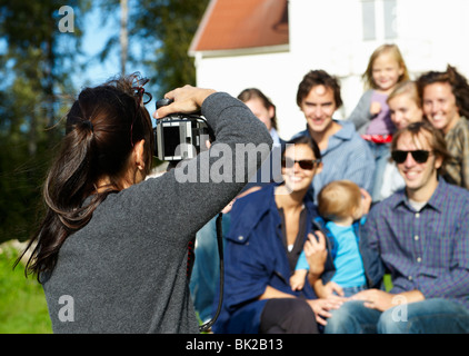 Riprese di un gruppo di persone Foto Stock