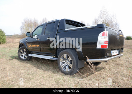 Ford Ranger 3.0 TDCi Wildtrak 4x4 - MY 2010 - nero metallizzato - Doppia cabina - Tedesco pick-up - prato, foresta Foto Stock