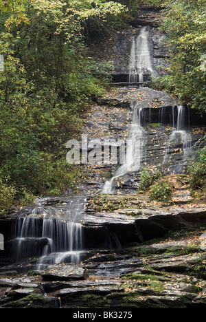 Hen Sguazzi Falls, Great Smoky Mountains National Park, North Carolina, STATI UNITI D'AMERICA Foto Stock