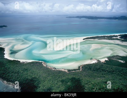 Whitehaven Beach sulla costa est, Whitsunday Island, Queensland, Australia Pacific Foto Stock