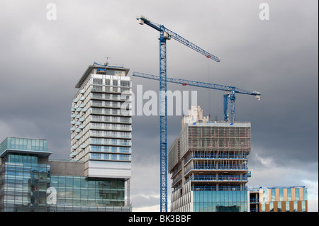 New Media City in costruzione, Salford Quays, Greater Manchester, Regno Unito Foto Stock