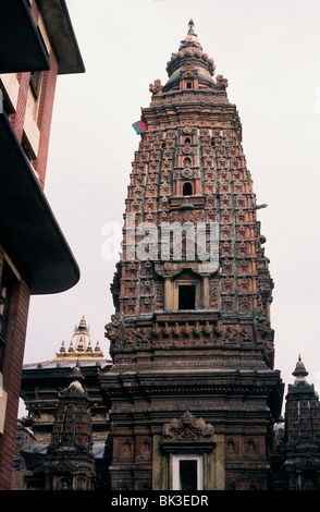 Maha Baudha, o il tempio dei mille buddha, costruito nel 1585, Patan, Valle di Kathmandu, Nepal Foto Stock
