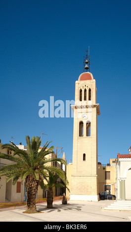 Campanile della chiesa di Rethymnon Creta Grecia Foto Stock