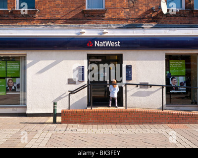 NatWest bank, National Westminster Bank con logo England Regno Unito Foto Stock