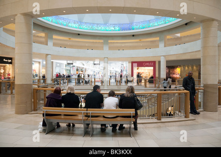 Gli amanti dello shopping al Centro commerciale Bluewater, Dartford, Kent, Regno Unito Foto Stock
