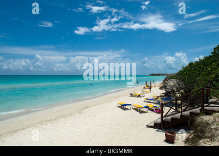 Spiaggia di fronte all' Hotel Iberostar Varadero, Cuba Foto Stock