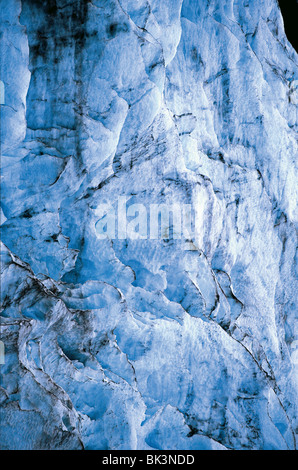 Neve e ghiaccio di un ghiacciaio in Alaska Foto Stock