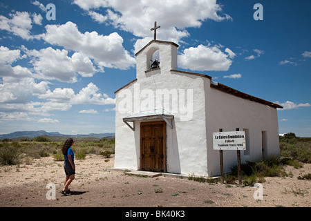 Missione Maria Calera Balmorhea restaurato da La Calera Foundation Reeves County Texas USA Foto Stock