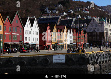 Bryggen a Bergen, Norvegia. Foto Stock