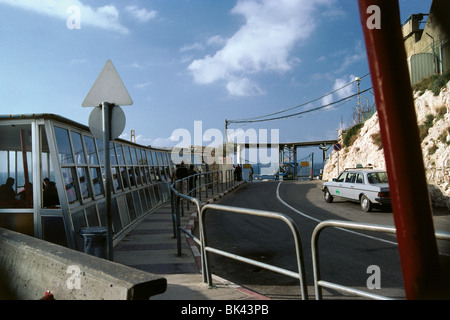 Rosh Hanikra varcare il confine tra Israele e Libano Foto Stock