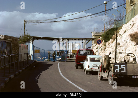 Rosh Hanikra varcare il confine tra Israele e Libano Foto Stock