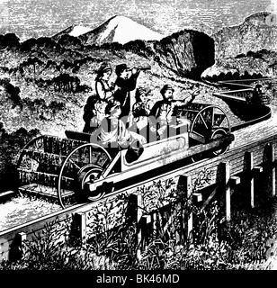 Idraulico locomotore ferroviario, 1877 Foto Stock