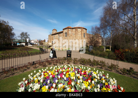 Gran Bretagna Essex Colchester Castello Parco superiore GIARDINO PRIMAVERA Foto Stock