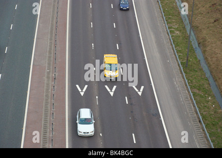 AA van sulla M62 Foto Stock