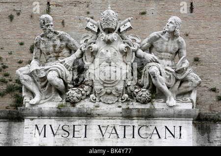 Vaticano entrata al museo di scultura, Roma, Lazio, l'Italia, Europa Foto Stock