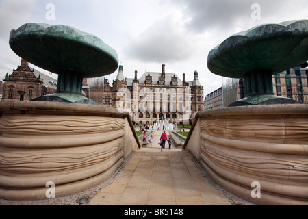 I giardini di pace a Sheffield, Regno Unito Foto Stock