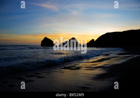 Ballydowane Cove, Bunmahon, rame Coast Geopark, nella contea di Waterford, Irlanda Foto Stock