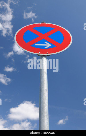 Nessun segno di parcheggio, Baviera, Germania Foto Stock