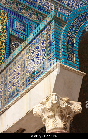 Dettaglio, Cupola della roccia, Gerusalemme, Israele, Medio Oriente Foto Stock