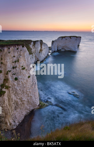 Old Harry Rocks, il Foreland o punto di Handfast, Studland, Isle of Purbeck, Dorset, England, Regno Unito, Europa Foto Stock