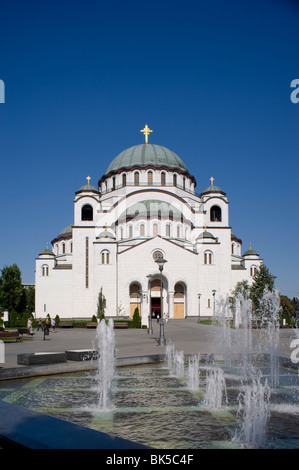 Di San Sava cattedrale, la più grande cattedrale ortodossa nel mondo, Belgrado, Serbia, Europa Foto Stock