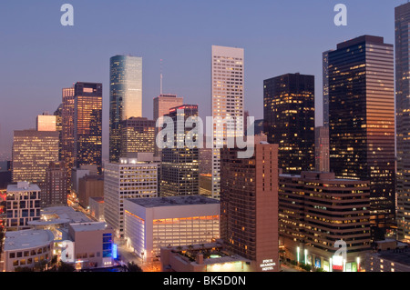 Skyline, Houston, Texas, Stati Uniti d'America, America del Nord Foto Stock