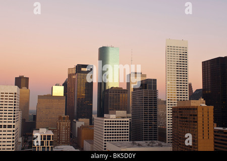 Skyline, Houston, Texas, Stati Uniti d'America, America del Nord Foto Stock