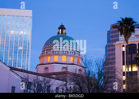 Pima County Courthouse e grattacieli, Tucson, Pima County, Arizona, Stati Uniti d'America, America del Nord Foto Stock